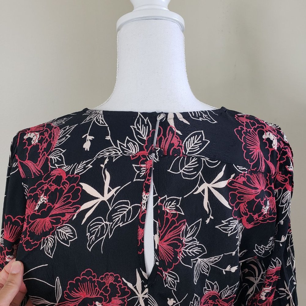 Deby Debo Saphir Floral Print Blouse Black Size Small - Picture 6 of 13
